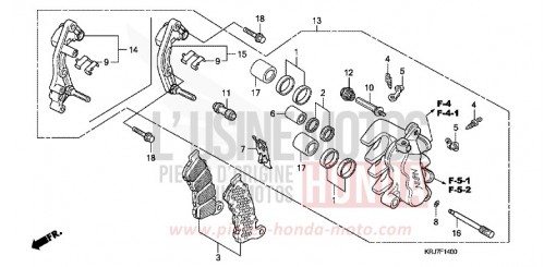 FRONT BRAKE CALIPER FES125AB de 2011